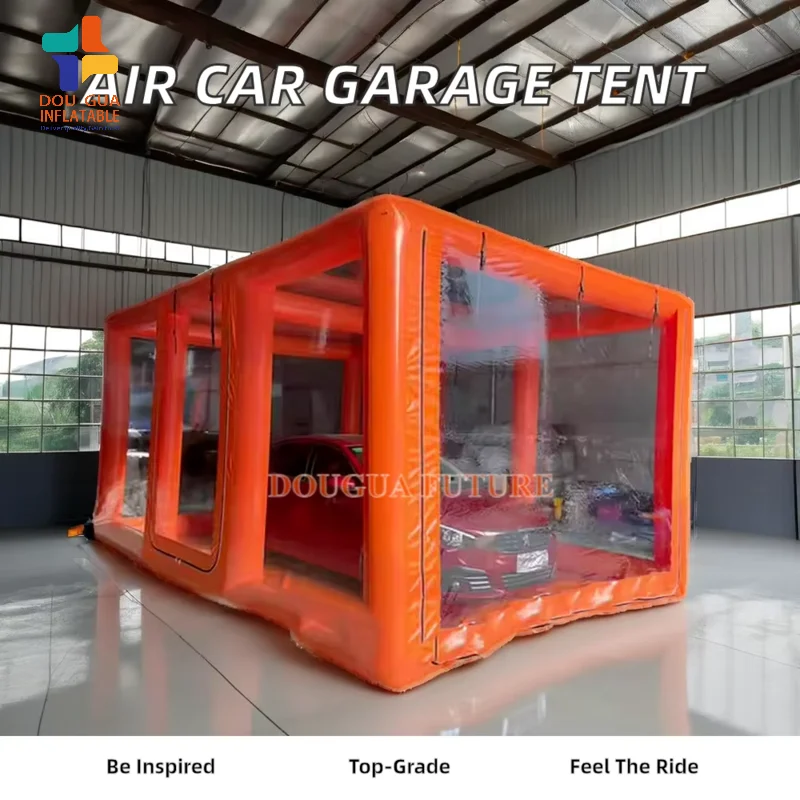 Outdoor Transparent Pvc Inflatable Car Cover Portable Car Shield Bubble Tent Inflatable Garage For Car Cover And Storage