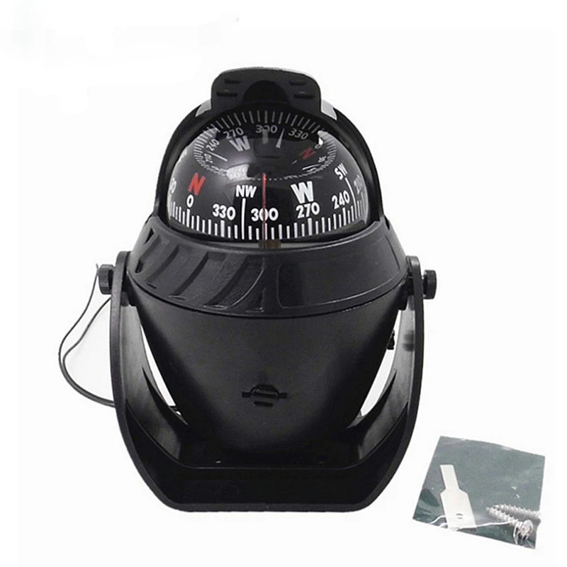 Waterproof IP67 Sea Pivoting Marine Compass with Electronic LED Light Boat Compass for Marine Navigation Positioning Compass
