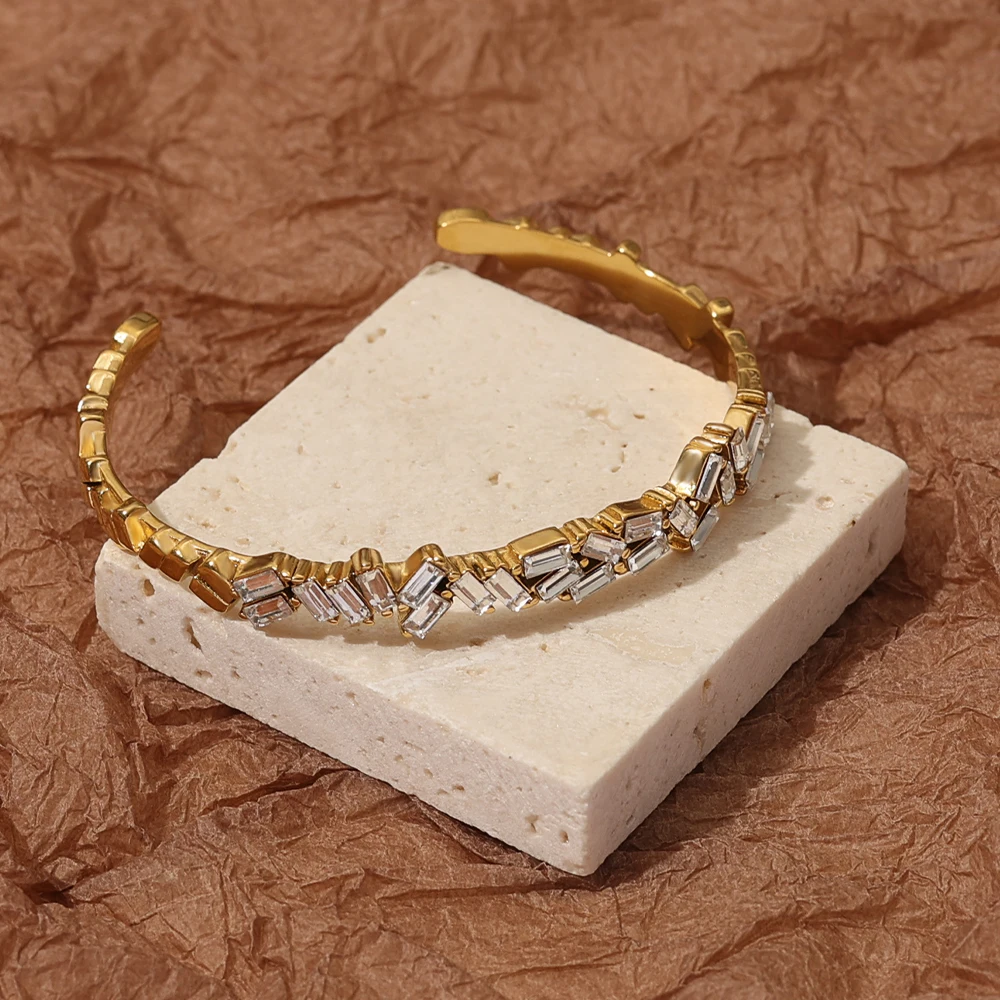 18K Gold Plated Tennis Bracelet with CZ Diamond Tennis Chain for Women Zirconia Bracelets Gift Wholesale Jewelry