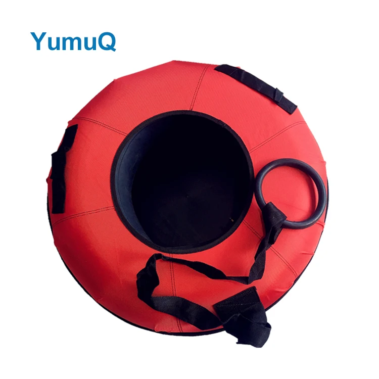 YumuQ 2 Person 100cm Inflatable Round  Plastic Doughnut Lands End Adult Snow Sled Tube For Winter Fun