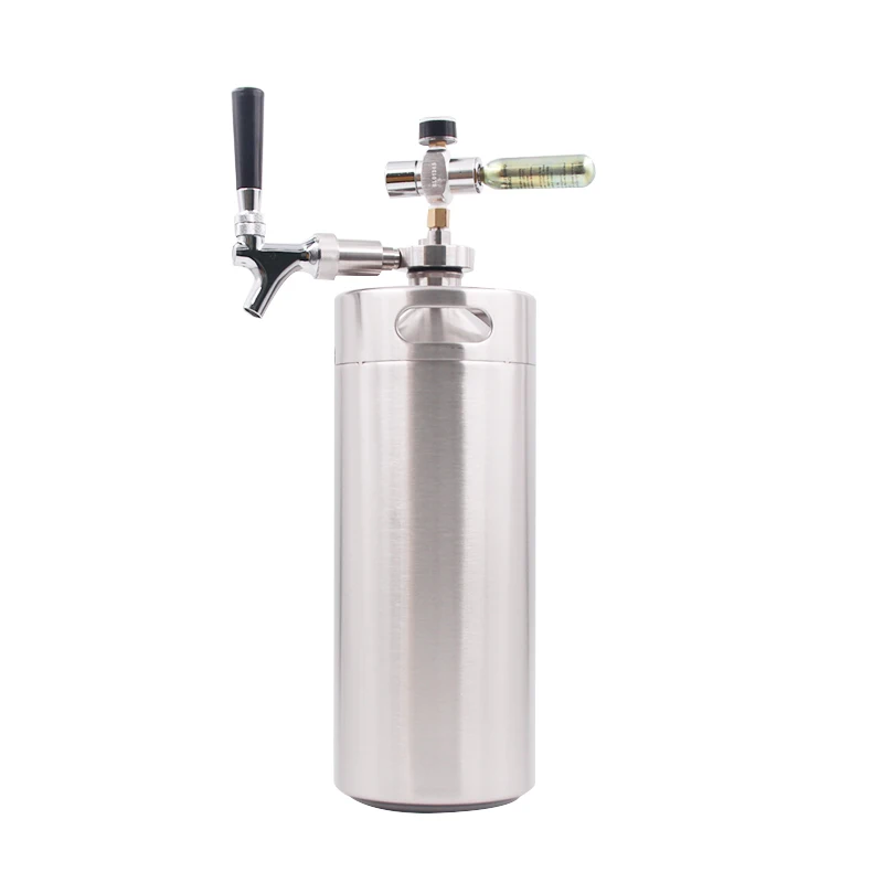 128 Ounce Min Beer Keg Pressurized Growler Craft CO2 Beer Dispenser System