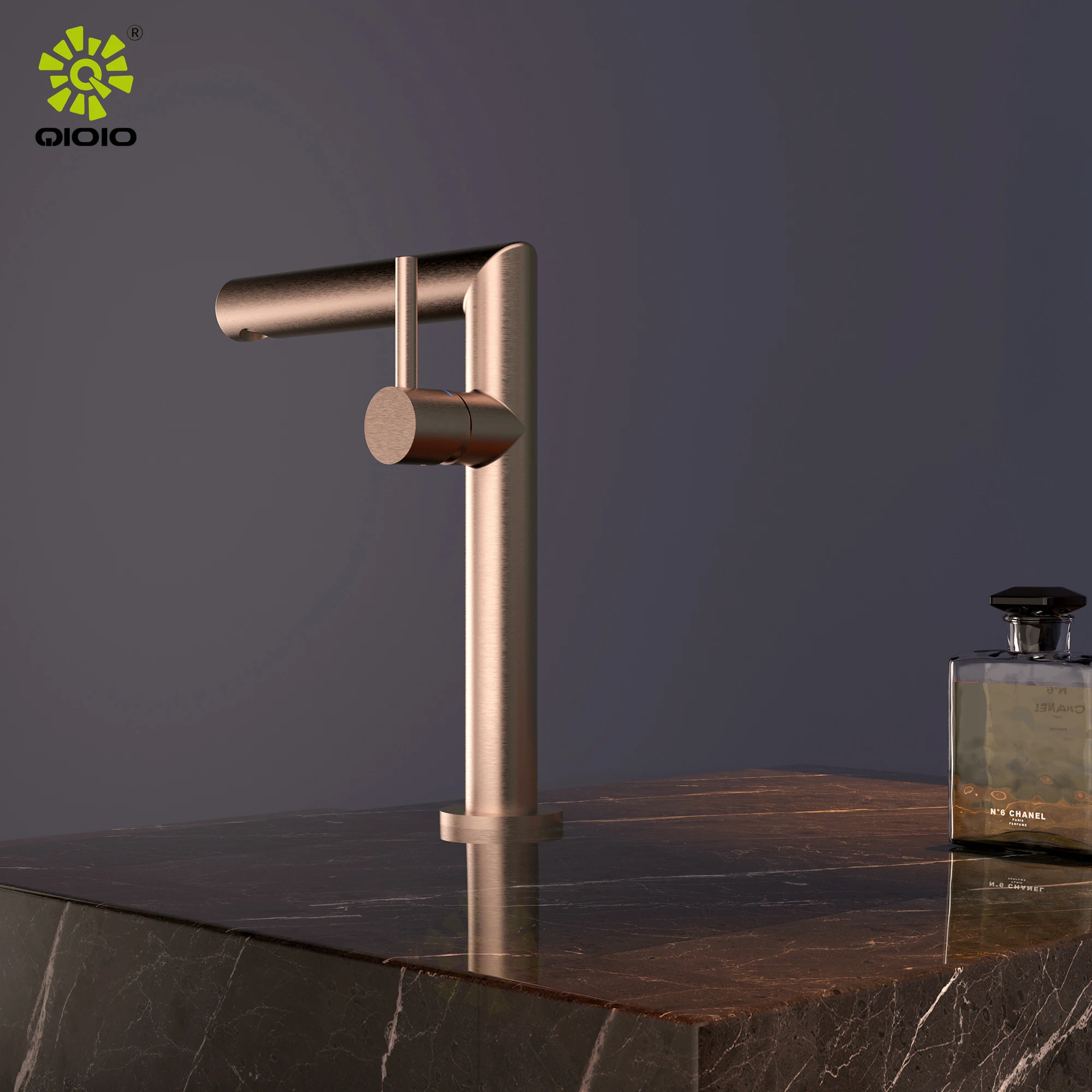 2024 New design series 304 stainless steel brushed nickel silver Hot cold basin faucet