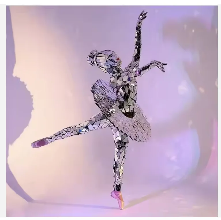 Mirror girl Ballet dance costume glass man stage dance wear cool girl future show stage clothing