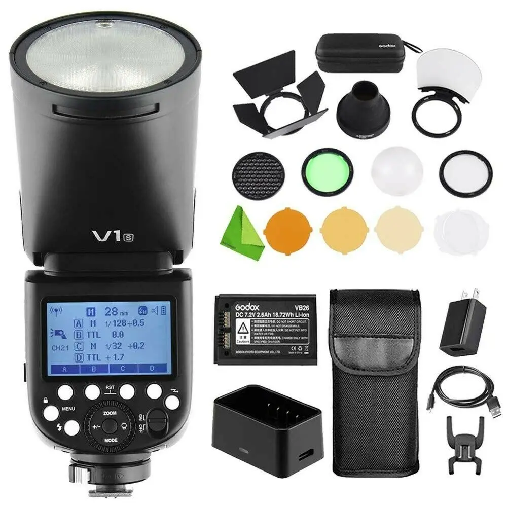  GODOX фабрики профессиональная ttl-вспышка speedlite Круглый с панорамной головкой для камеры вспышки света godox V1 версия всех марок автомобилей камера