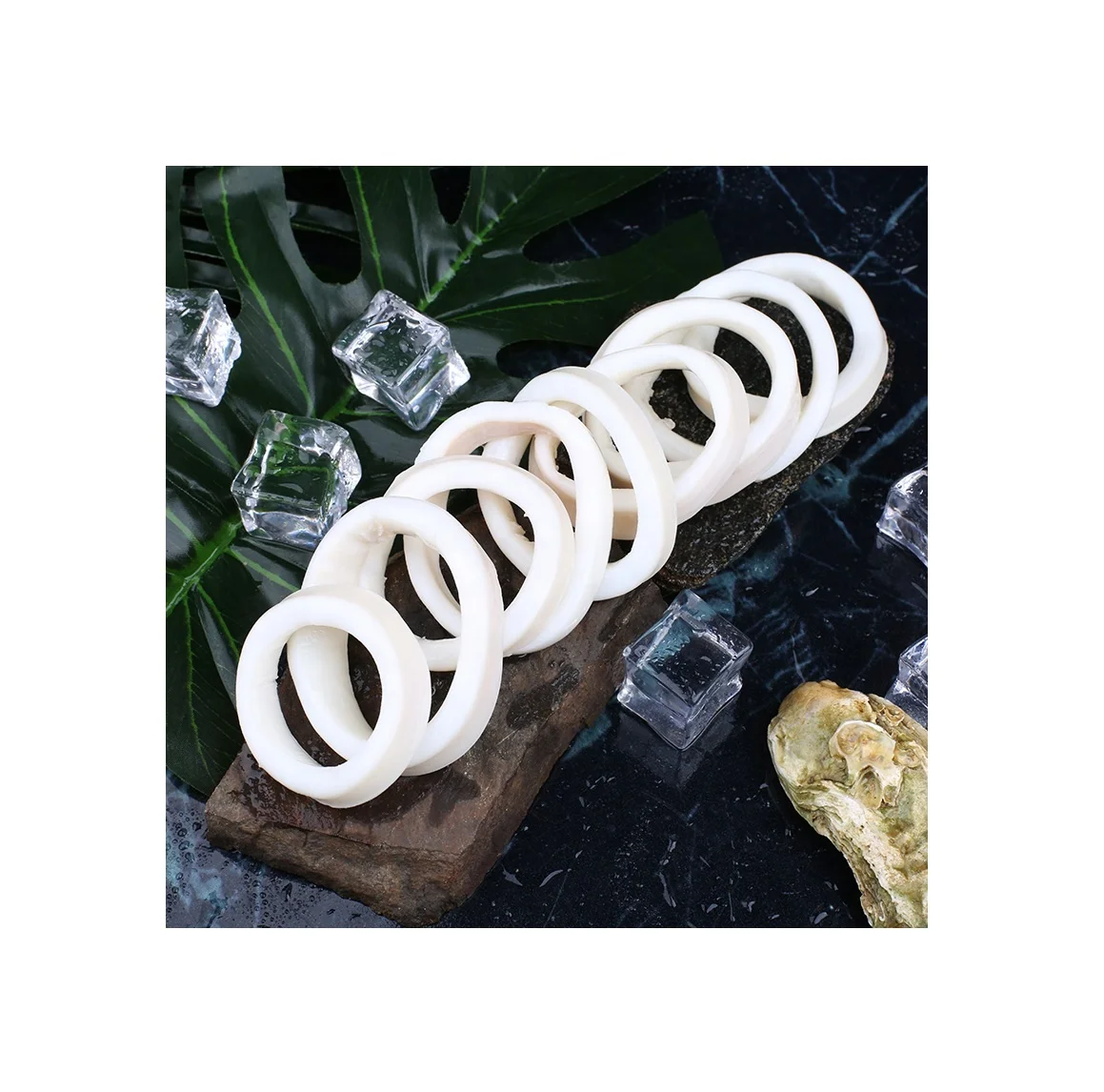 frozen white giant squid ring squid tube illex squid