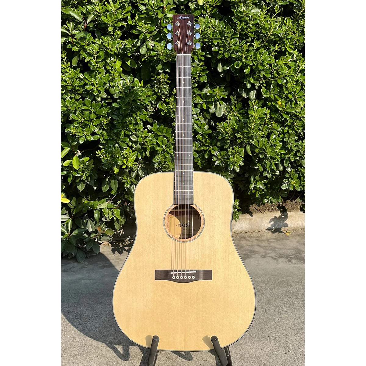 China Aiersi Brand Oem Odm All Lindenwood Body Steel String Acoustic Guitar Custom Brand Folk Travel Musical Instrument for Sale