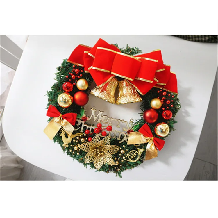 Wholesale Garland Christmas Flower Wreath Door Knocker Pendant Wall Decorative Flowers Wreath
