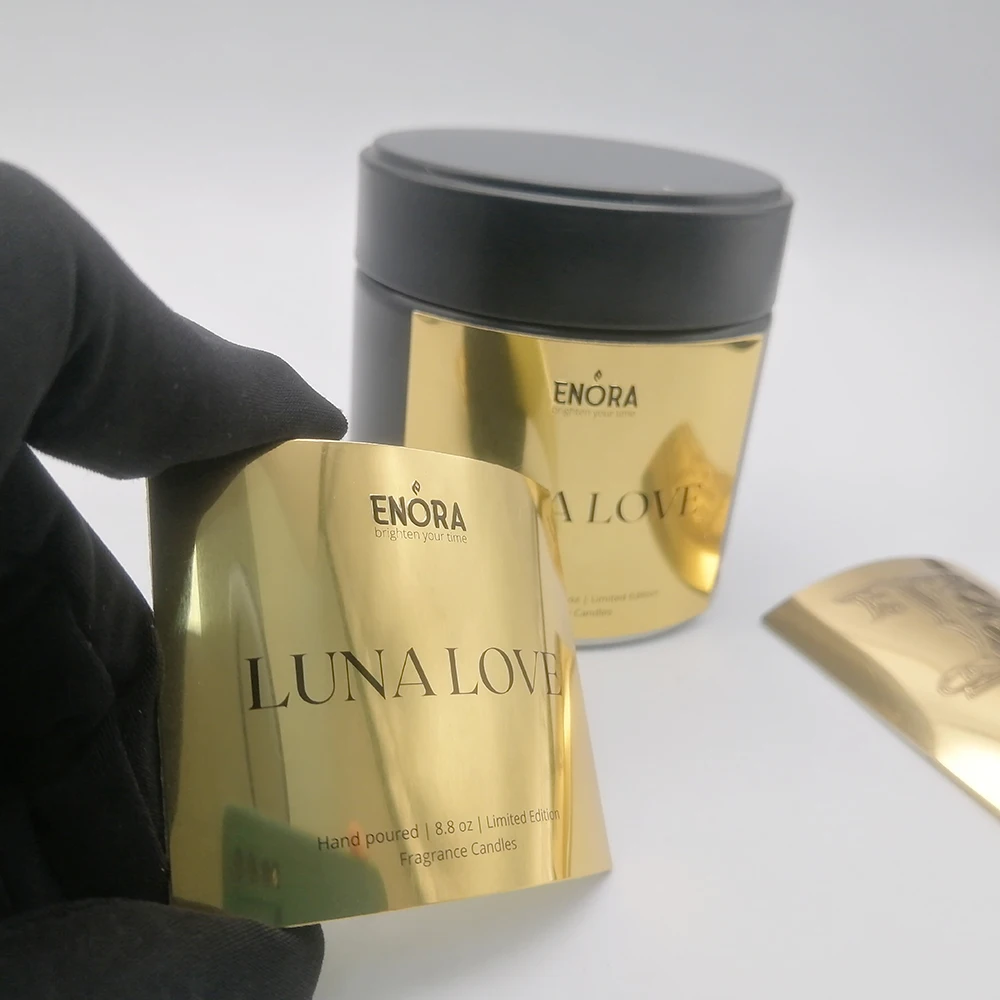 Chinese suppliers customized logo metal perfume bottle label embossed  metal perfume stickers aluminum label