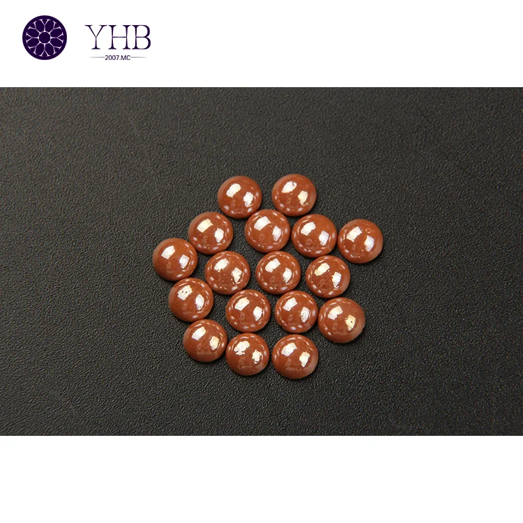 Индивидуальная одежда жемчужные бусины оптовая продажа круглые керамические со стразами горячая фиксация плоская спина свободный жемчуг