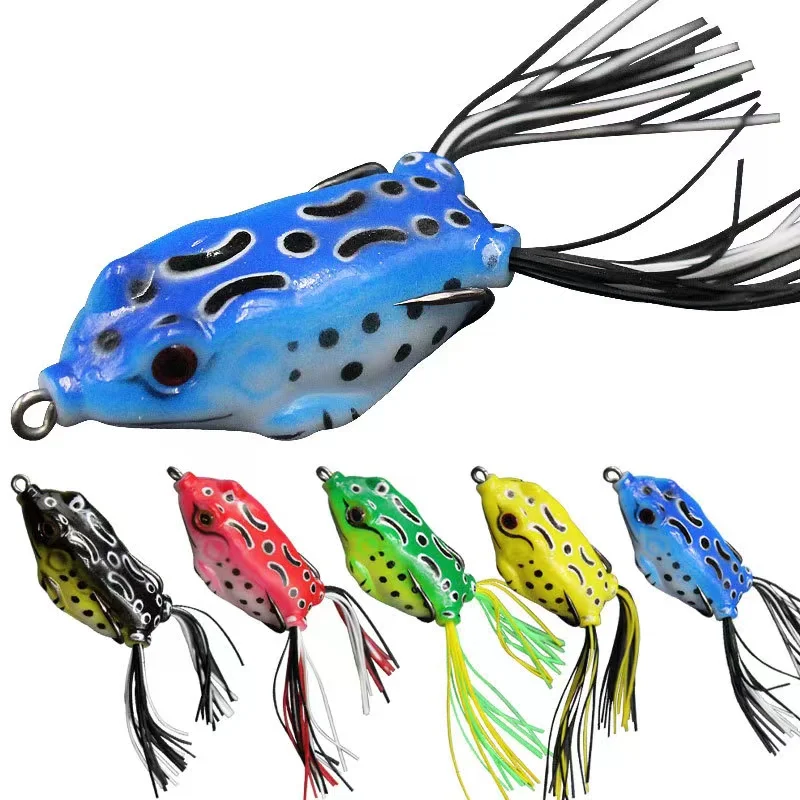 CustomizationSinking Artificial Thunder Frog 5 Colors Big And Medium Fishing Frog Hollow Body  Black Bass Fishing