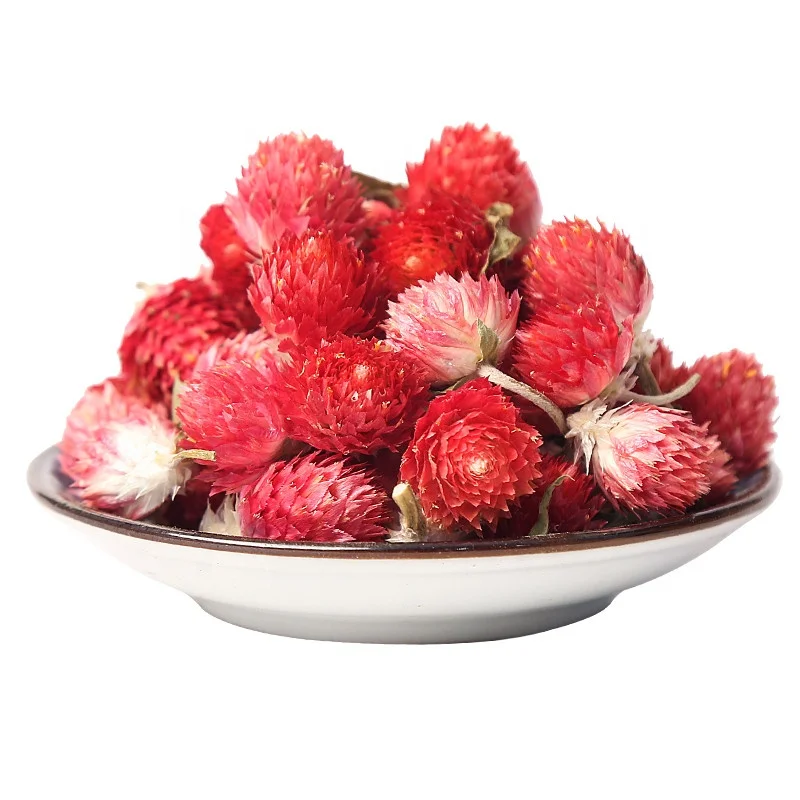 Chinese Hong Qiao Mei Dried Globe Amaranth Gomphrena globosa Linn Herbal Tea Flavor Tea