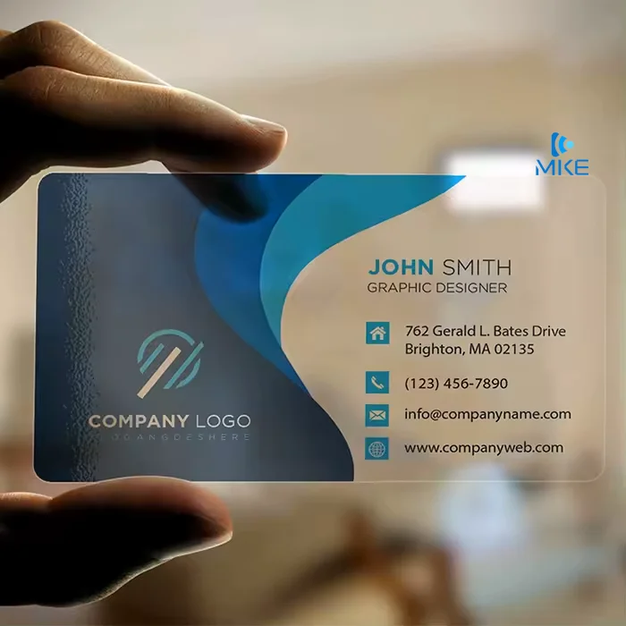 Tailor made Hot sale cheap custom plastic clear transparent print business pvc cards