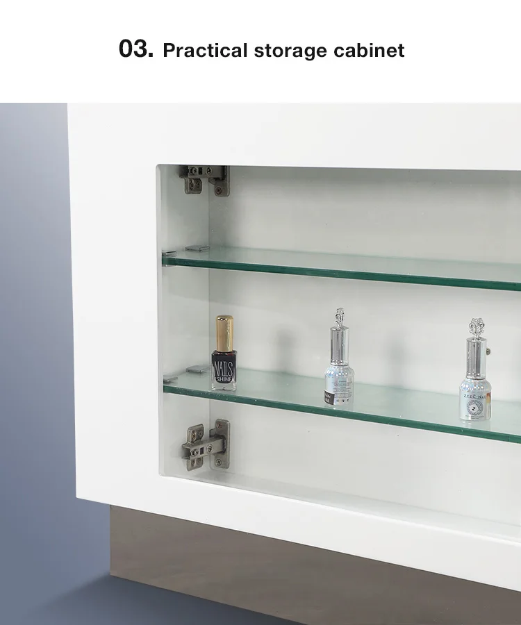 Modern Small White Wood Beauty Salon Furniture Reception Desk For Selling