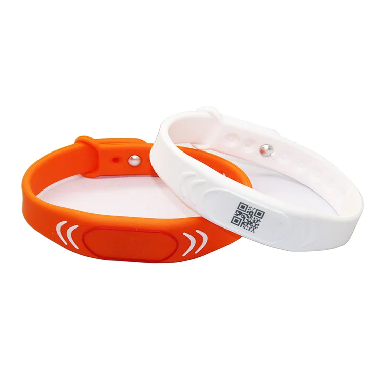 Custom Made Rfid 125khz 13.56Mhz Colorful RFID NFC Silicone Wristband Bracelets