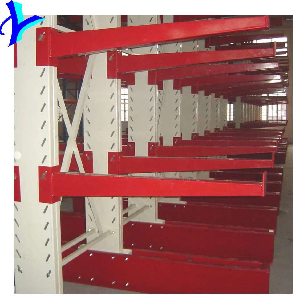 Warehouse Heavy Duty Steel Industrial Tube Pipe Hanging Cantilever Storage Rack