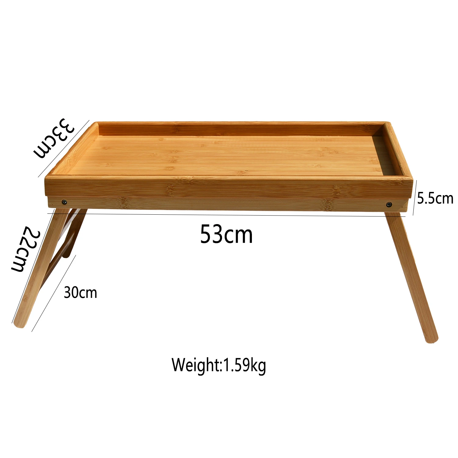 Modern Bamboo Outdoor Picnic Furniture Folding Snack Table With Legs Easy Children Art Craft Study Activity