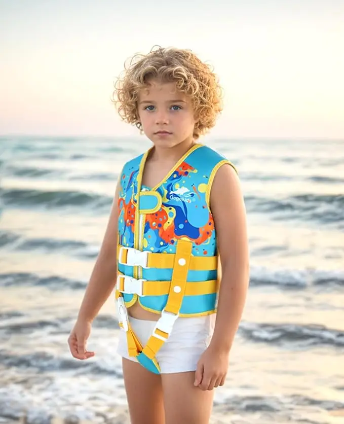 Gogokids New Arrive Puddle Trainer Vest EPE Neoprene Floating Kids Aid Paddle Surf Swim Vest Jacket For Learning Life Vest