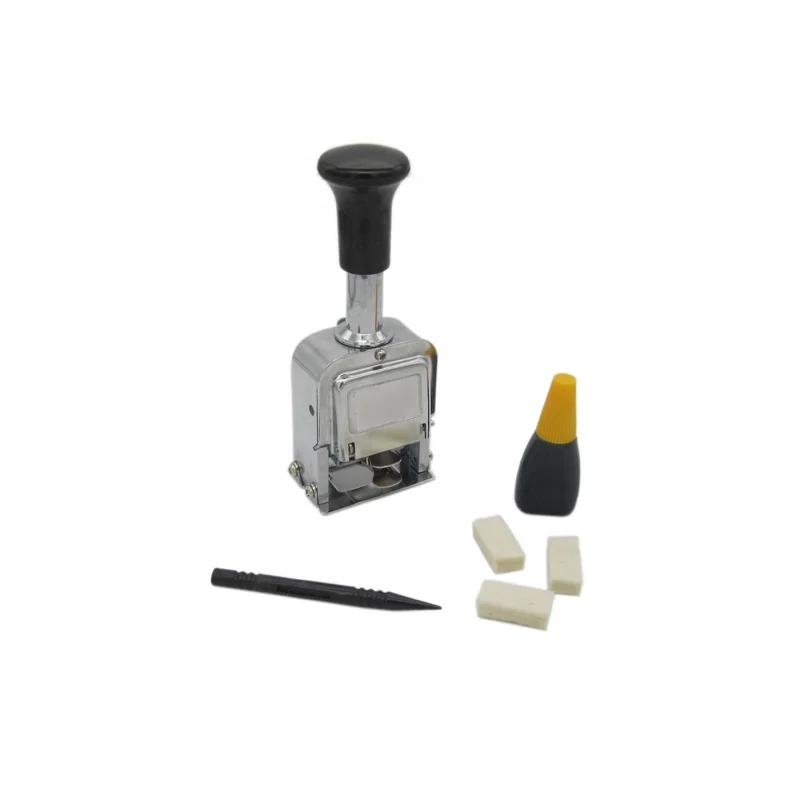 Quality office used pro-line 3-wheel automatic numbering machine stamper with black ink
