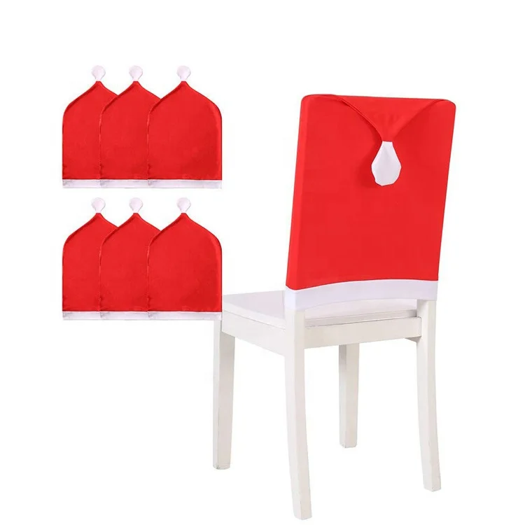 Идея для нового продукта 2019, чехол на стул для рождественского банкета в виде шапки Санты, украшение для кухни, обеденного стола, вечеринки