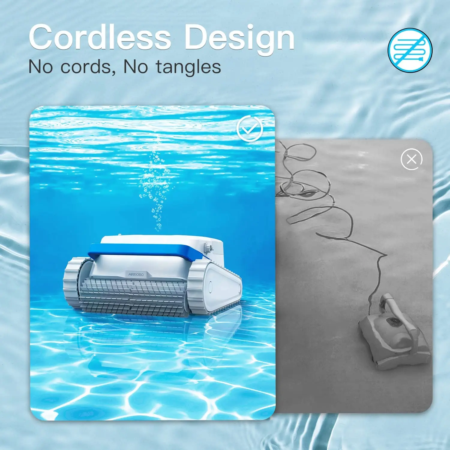 2023 Airrobo robotic pool cleaners cordless swimming pool robot cleaner wall climbing Smart Navigation and parking