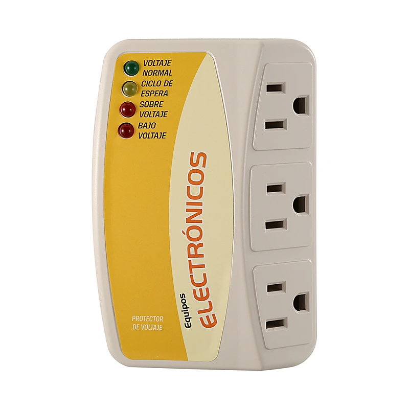 110VAC/50 Гц-60 Гц однофазный от перенапряжения переменного тока, домашний стабилизатор напряжения холодильник Универсальный 3-портовый предохранитель