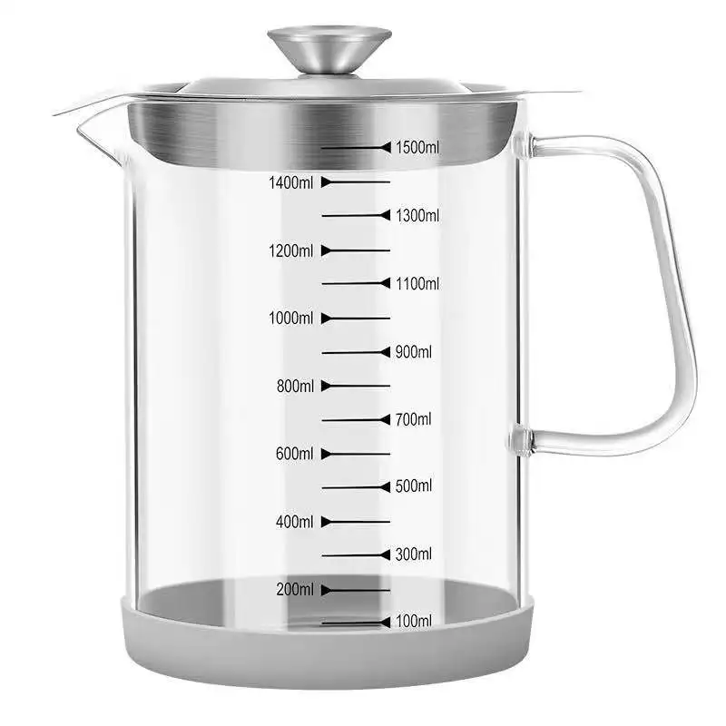 Best Saving Bacon Grease Leacher Storage Container Catcher Bin Oil Canister Filter Kitchen Grease Separator