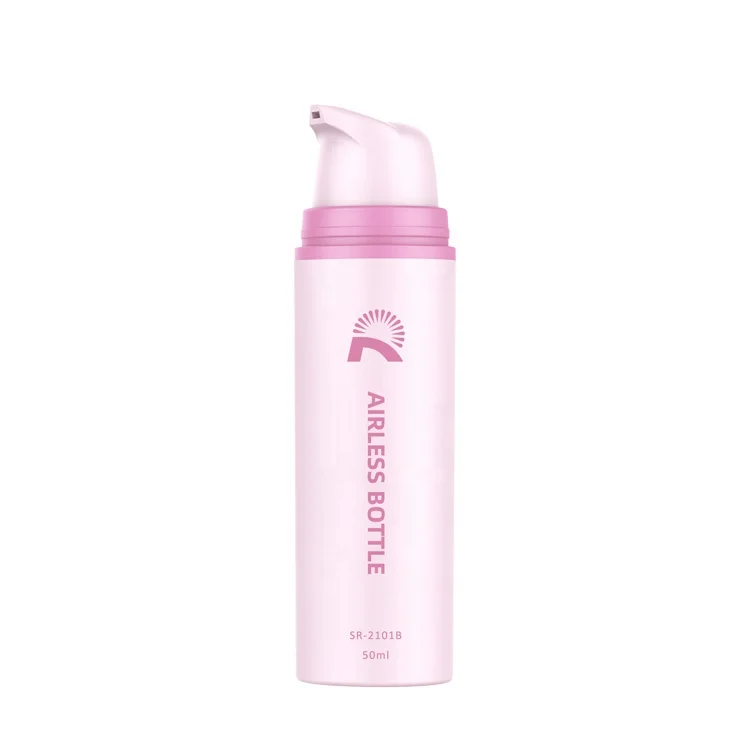 Manufacturer Wholesale Empty Pink 15ml 30ml 50ml Plastic Body Cream Cosmetic Bottle All Plastic Airless Bottle
