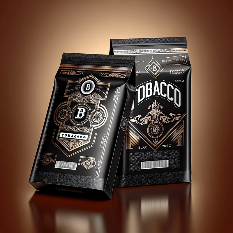 Custom Printed Leaf Tobacco Smoking Packaging Mylar Bags Aluminum Foil Resealable Ziplock Stand Up Pouch