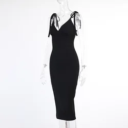 Hot Sale Sexy Summer Sling High Slit Dresses Backless Bandage Elegant Dress For Women