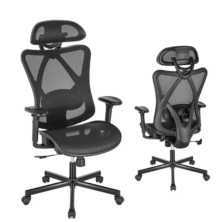UE Ergonomic Executive Mesh High-Back Office Swivel Chair with Adjustable Arms