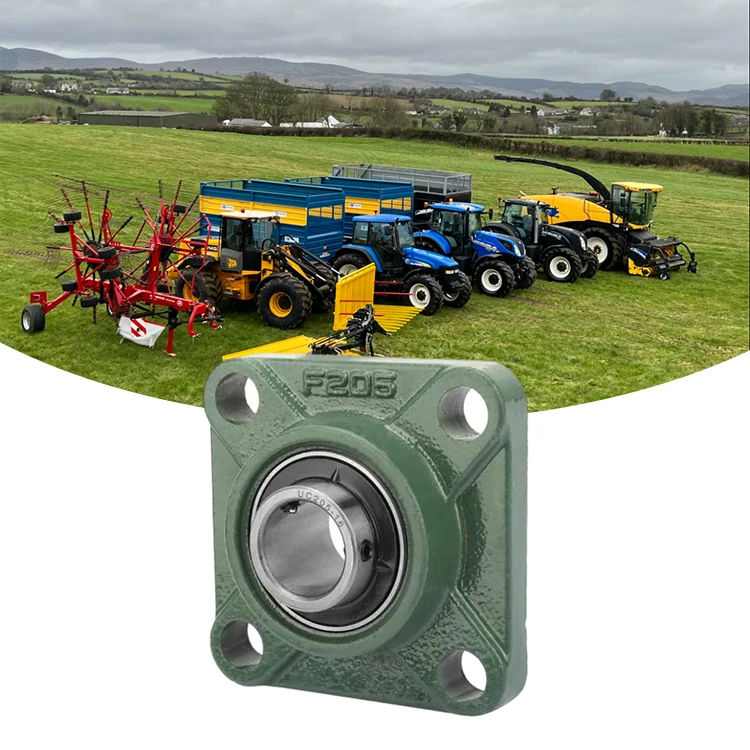 UCF208 40mm Square Flange Insert Pillow Block Bearing Linear Rod Shaft for Agricultural Machinery