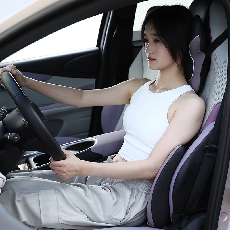 Car Accessories Memory Foam Lumbar Support Headrest Pillow Honeycomb Enhanced Cooling Gel Seat Cushions For Long Sitting