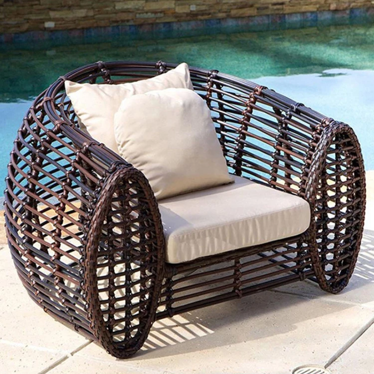 Wholesale Cheapest Ball Egg Shaped Chair Indoor Outdoor Hotel Leisure Furniture Rattan Wicker Garden Sofa