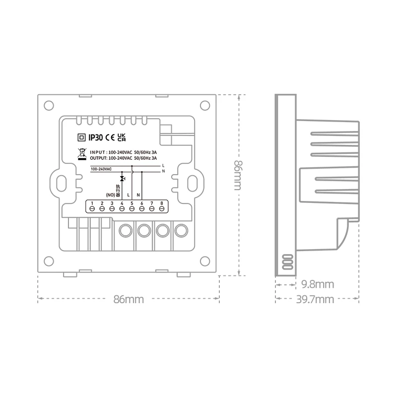 Legom M1 Energy Saving Innovation Controls Wireless Programmable Room Thermostat, White