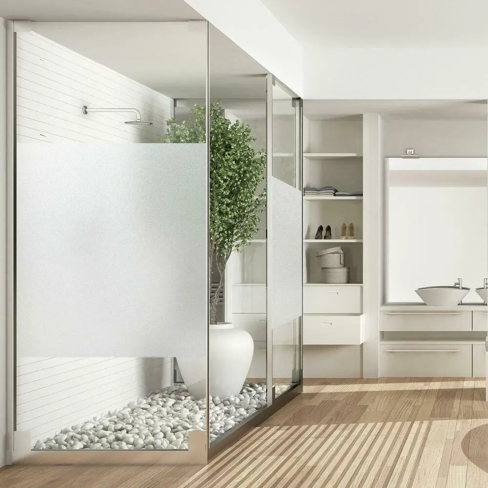 2022 New Product Self Adhesive Privacy Decorative Bathroom Door Glass Frosted Matte Window Films