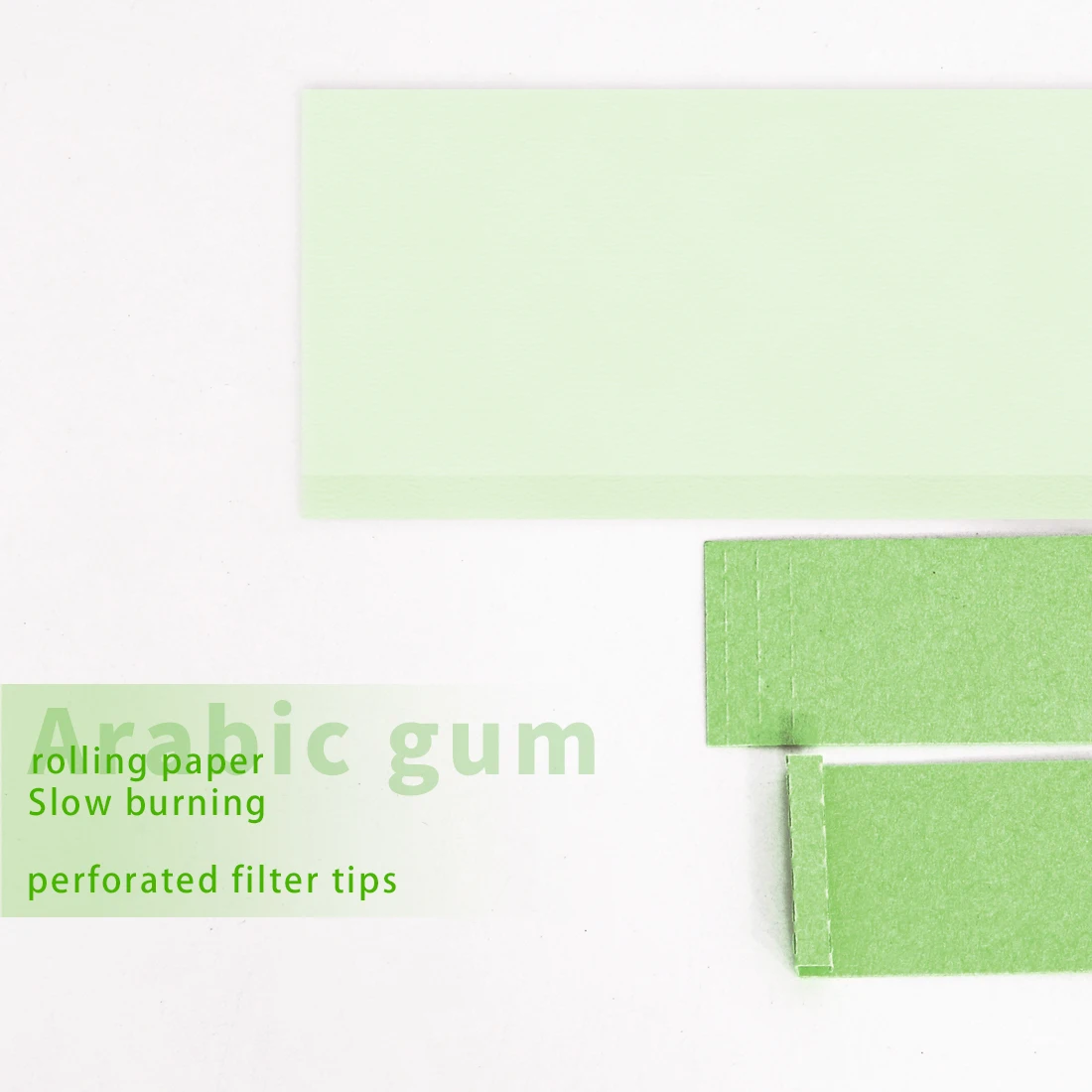 Alien Go Smoking Rolling Paper 1 1/4 Size Organic Green Paper 50 Leaves with Filter Tip for Wholesale Custom Logo Smoking Paper