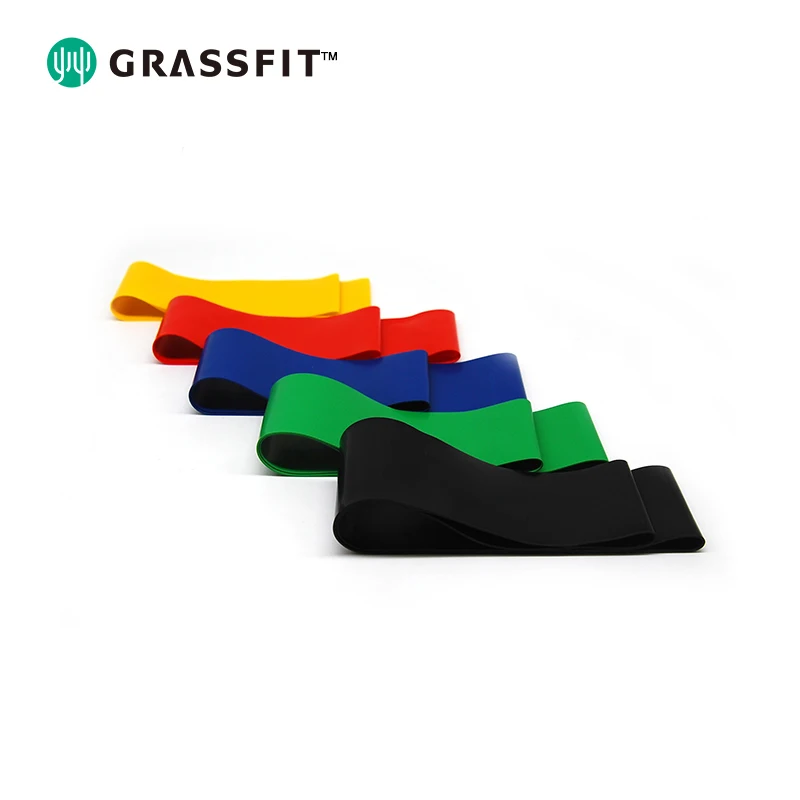 100% Natural latex modified rubber latex-free Resistance Band Elastic Bands home gym fitness resistance loop exercise bands set