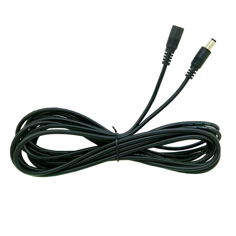 DC Extension Cable 1M 2M 3M 5M 10M 2.1mm X 5.5mm Female To Male Plug For 12V Power Adapter Cord Home CCTV Camera LED Strip