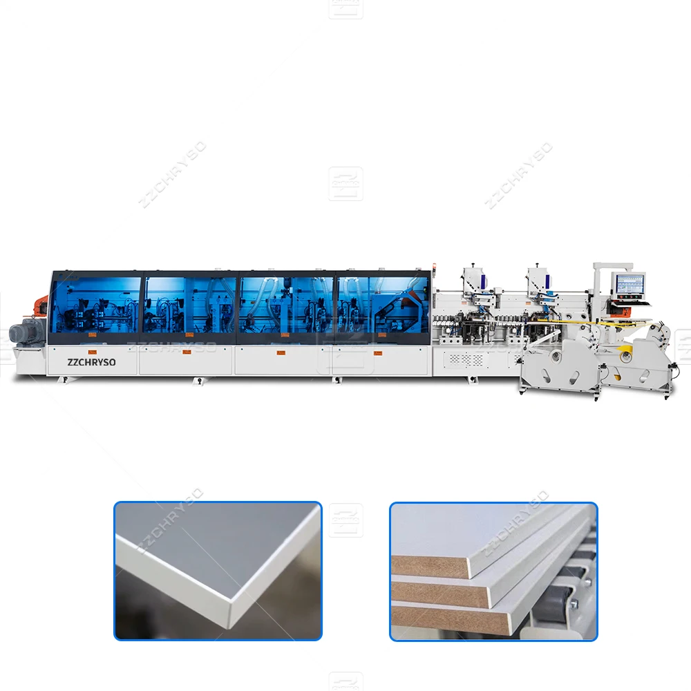 Wood furniture automatic edge banding machine woodworking curve edge banding machine for mdf doors