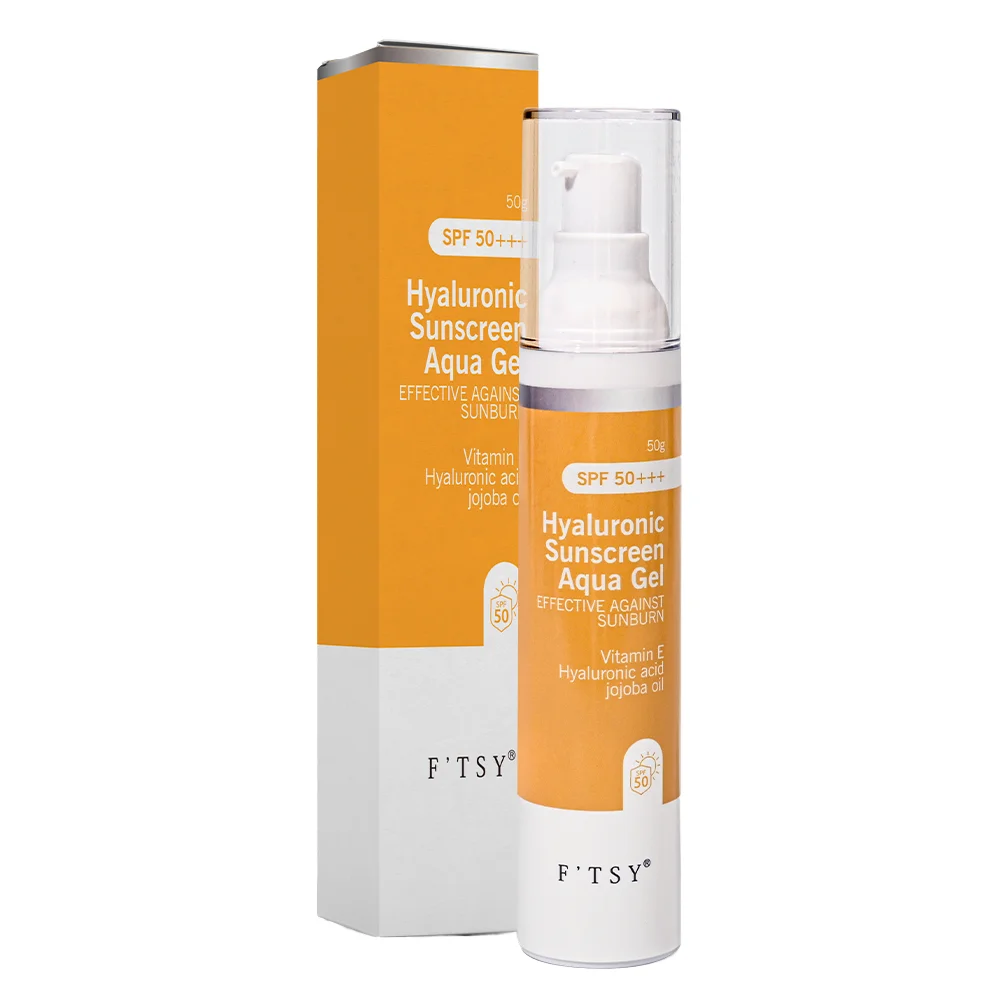 Private Label SPF 50 PA++++ hyaluronic acid watery sun gel sunblock cream custom sunscreen spf 50