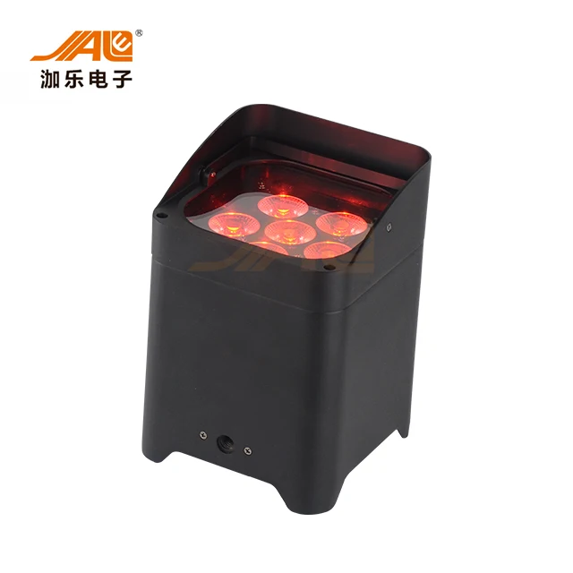 Factory direct sale battery powered RGBWA+UV 6 in 1 battery square wireless LED light charging light