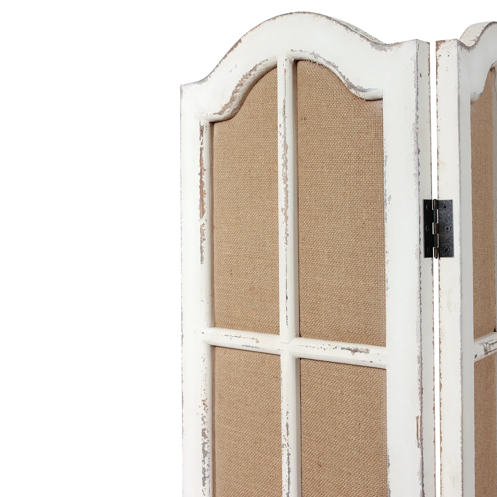 Vintage Folding Decorative Screen 3 Panels Living Room Dividers Recycled Wooden Folding Freestanding Partition