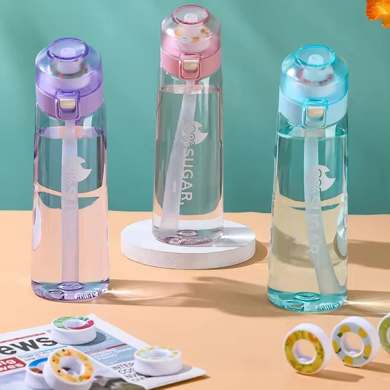 Custom Scented Sports Drink Bottle Change Taste Tritan Motivational Air Up Flavour Pod Water Bottle With Flavor Pods