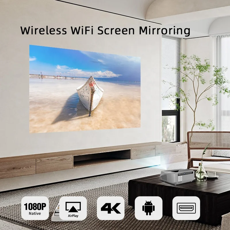 Caiwei Led Projector home theater support 1080p projector mobile phonemeeting room Projector