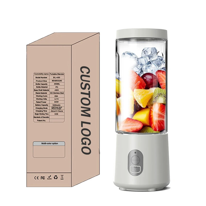 450Ml Travel Fruit Juicer Professional Usb Rechargeable Fruit Smoothie Reup Portable Blender