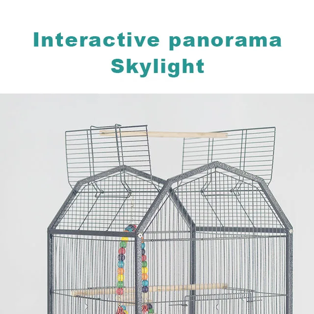 New large birdcage aluminum base myna birdcage parrot bird supplies