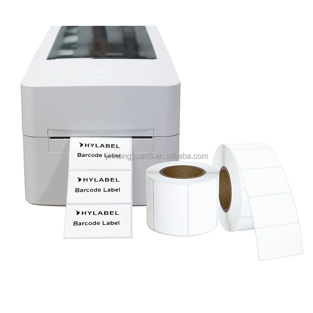 59x38 60x40 White Perforated Barcode Thermal Sticker Waterproof Adhesive Barcode Label Printer 59mmx38mm Direct Thermal Label