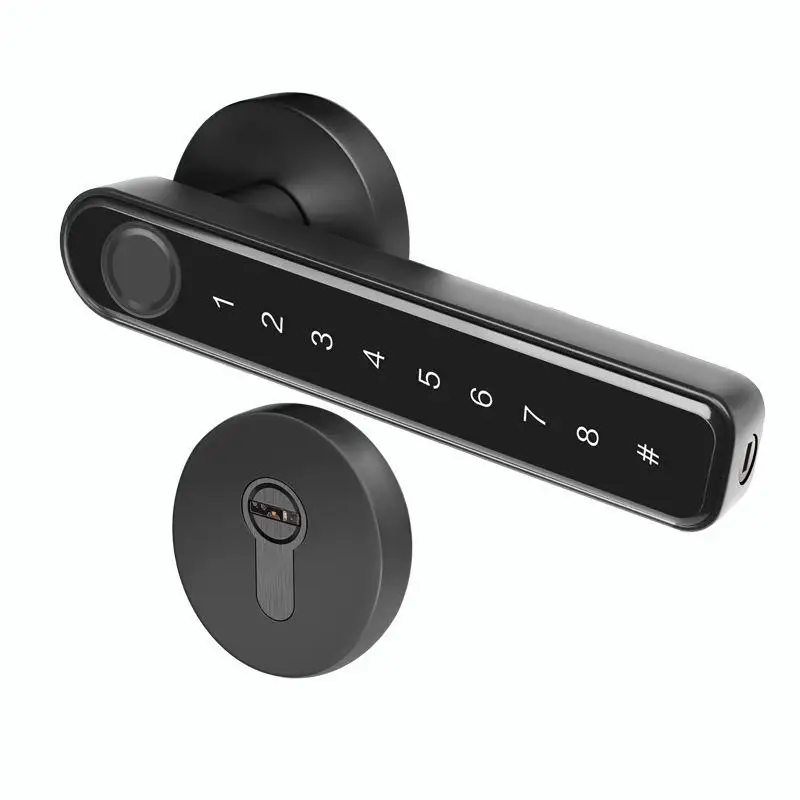 Sinovo wholesale Smart Safety Lock  Ttlock BLE App Door Electronic Digital Code Fingerprint Access Security Smart handle  Lock