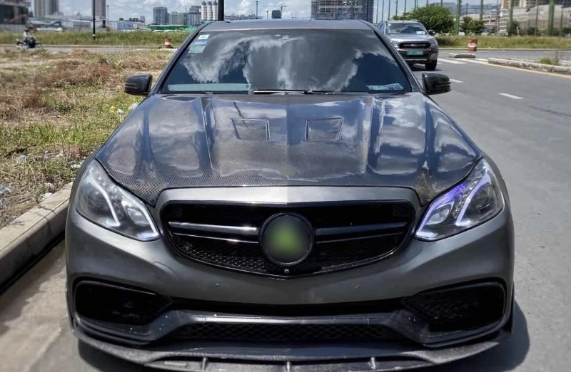 Carbon Fiber Engine Bonnet for Mercedes Benz E Class W212 AMG Style Carbon Fiber Hood 14-16