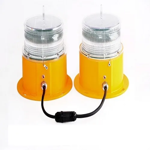Building Tower Warning Lights Airport Runway Taxiway Rotating Beacon Light Solar Powered Aviation Obstruction Light